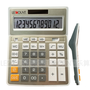 12 Digits Dual Power Gold Metal Color Office Calculator (CA1092B-G)